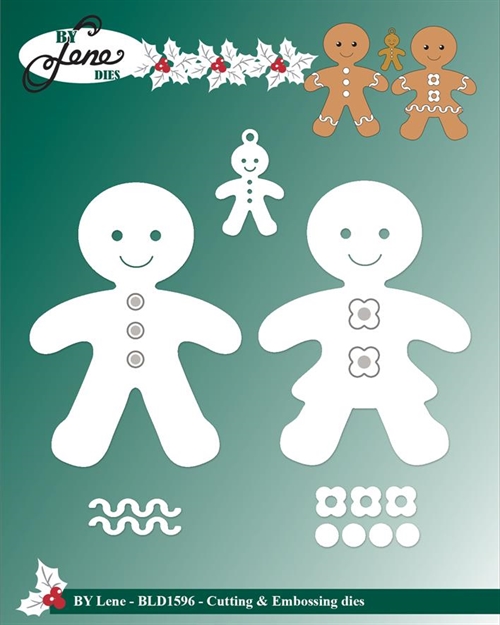 By Lene dies Gingerbread figures Største: 5,1x6,8cm